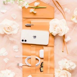 Katherine Tech Organizer Roll by Glass Ladder & Co New in Box Honey